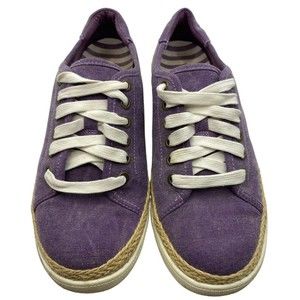Vionic Women’s Sunny Hattie Purple Canvas Comfort Shoe‎ Sz 8